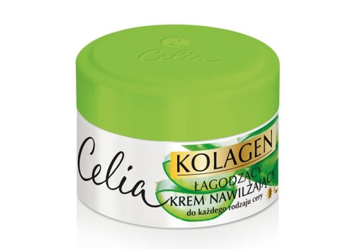 Celia Kolagen łagodzący krem nawilżający do twarzy z aloesem 50ml Celia Kolagen łagodzący krem nawilżający do twarzy z aloesem 50ml