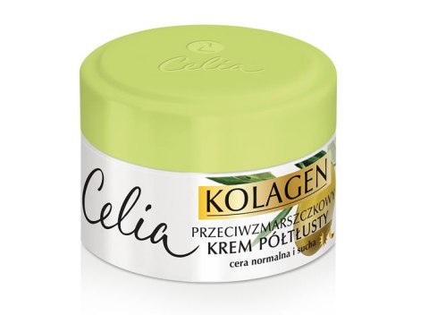 Celia Kolagen przeciwzmarszczkowy krem półtłusty do twarzy z oliwką 50ml Celia Kolagen przeciwzmarszczkowy krem półtłusty do twarzy z oliwką 50ml