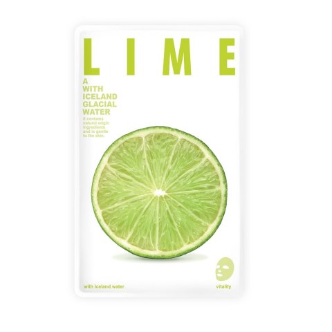 Blue Dot Mask A With Iceland Glacial Water witalizująca maseczka w płacie Lime 20g Blue Dot Mask A With Iceland Glacial Water witalizująca maseczka w płacie Lime 20g