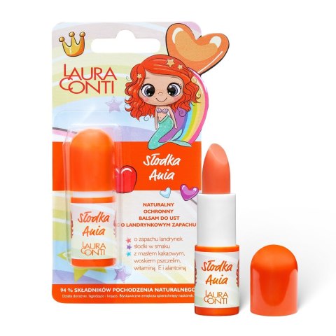 LAURA CONTI Słodka Ania ochronny balsam do ust o landrynkowym zapachu 3.8g LAURA CONTI Słodka Ania ochronny balsam do ust o landrynkowym zapachu 3.8g