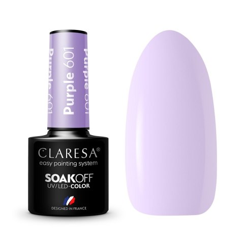 Claresa Soak Off UV/LED Purple lakier hybrydowy 601 5g Claresa Soak Off UV/LED Purple lakier hybrydowy 601 5g