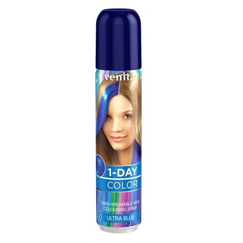 Venita 1-Day Color koloryzujący spray do włosów Szafirowy Błękit 50ml Venita 1-Day Color koloryzujący spray do włosów Szafirowy Błękit 50ml