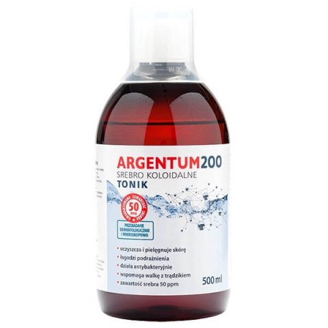 Aura Herbals Argentum 200 tonik do twarzy 50PPM Srebro Koloidalne 500ml Aura Herbals Argentum 200 tonik do twarzy 50PPM Srebro Koloidalne 500ml
