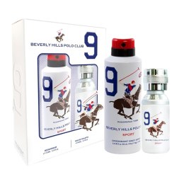 Men Sport Nine zestaw woda toaletowa spray 100ml + dezodorant spray 175ml Beverly Hills Polo Club