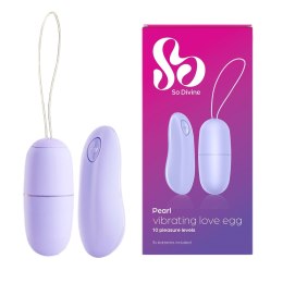 Pearl Remote Control Love Egg zdalnie sterowany wibrator jajko Purple So Divine