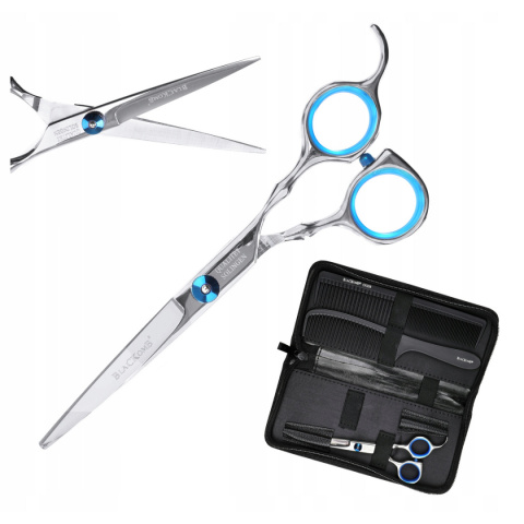 Poniks Zestaw do strzyżenia włosów nożyczki i grzebienie w etui