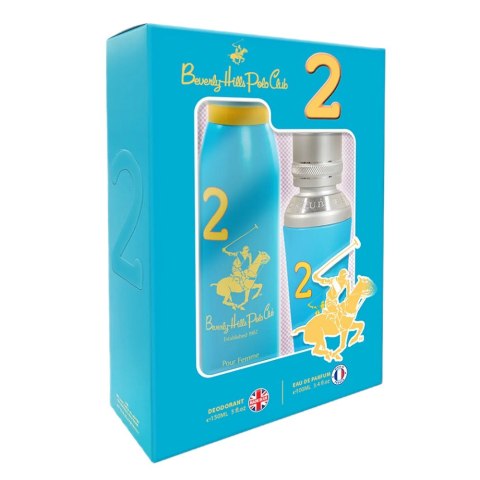 Beverly Hills Polo Club Women Two zestaw woda perfumowana spray 100ml + dezodorant spray 150ml