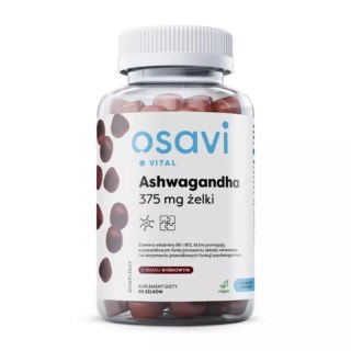 Ashwagandha 375mg suplement diety o smaku wiśniowym 90 żelek