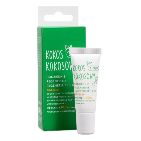 Ziaja Kokos Kokosowy regenerujący balsam do ust 10ml Ziaja Kokos Kokosowy regenerujący balsam do ust 10ml