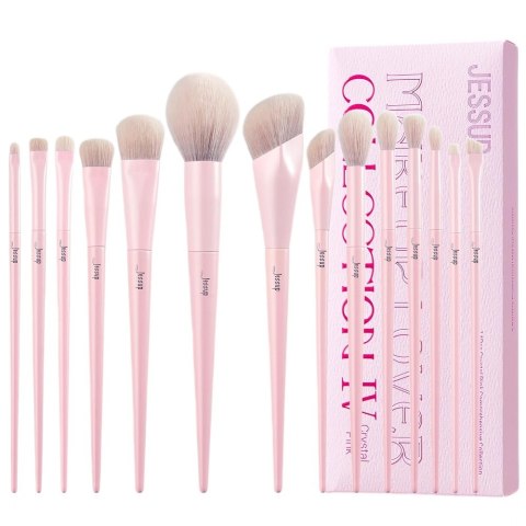 Crystal Pink Makeup Brushes zestaw pędzli do makijażu T495 14szt.