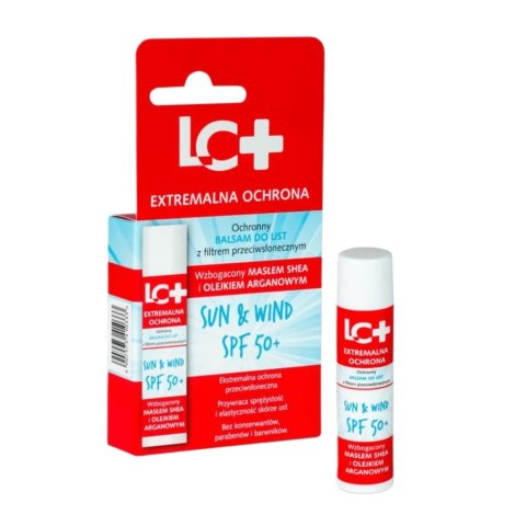 LC+ Sun & Wind ochronny balsam do ust SPF50+ 4.8g LC+ Sun & Wind ochronny balsam do ust SPF50+ 4.8g