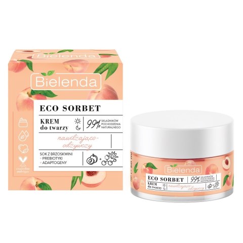 Bielenda Eco Sorbet krem nawilżająco-odżywczy na dzień i noc Brzoskwinia 50ml Bielenda Eco Sorbet krem nawilżająco-odżywczy na dzień i noc Brzoskwinia 50ml