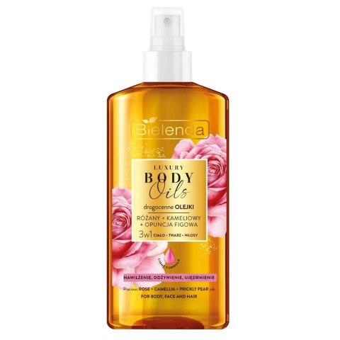 Bielenda Luxury Body Oils olejek do pielęgnacji 3w1 Różany + Kameliowy + Opuncja Figowa 150ml Bielenda Luxury Body Oils olejek do pielęgnacji 3w1 Różany + Kameliowy + Opuncja Figowa 150ml