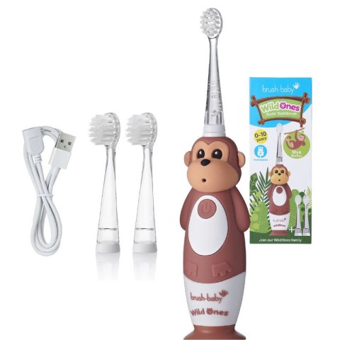 Brush-Baby WildOnes szczoteczka soniczna dla dzieci 0-10l Monkey Brush-Baby WildOnes szczoteczka soniczna dla dzieci 0-10l Monkey