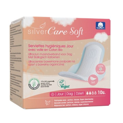 Masmi SilverCare Soft ultracienkie bawełniane podpaski na dzień ze skrzydełkami 10szt. Masmi SilverCare Soft ultracienkie bawełniane podpaski na dzień ze skrzydełkami 10szt.