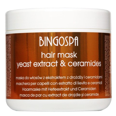 BingoSpa Maska do włosów z ekstraktem z drożdży i ceramidami 500ml BingoSpa Maska do włosów z ekstraktem z drożdży i ceramidami 500ml