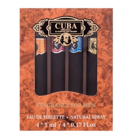 Cuba Original Fragrance For Men zestaw woda toaletowa spray 4x5ml