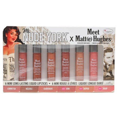 The Balm Ms. Nude York x Meet Matt(e) Hughes zestaw mini pomadek w płynie 6x1.2ml The Balm Ms. Nude York x Meet Matt(e) Hughes zestaw mini pomadek w płynie 6x1.2ml