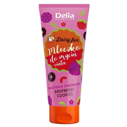 Delia Dairy Fun mleczko do mycia ciała Malinowe Ciasteczko 200ml Delia Dairy Fun mleczko do mycia ciała Malinowe Ciasteczko 200ml
