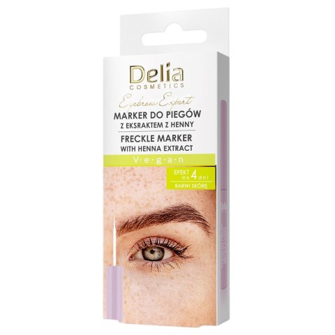 Delia Eyebrow Expert marker do piegów z ekstraktem z henny 4ml Delia Eyebrow Expert marker do piegów z ekstraktem z henny 4ml