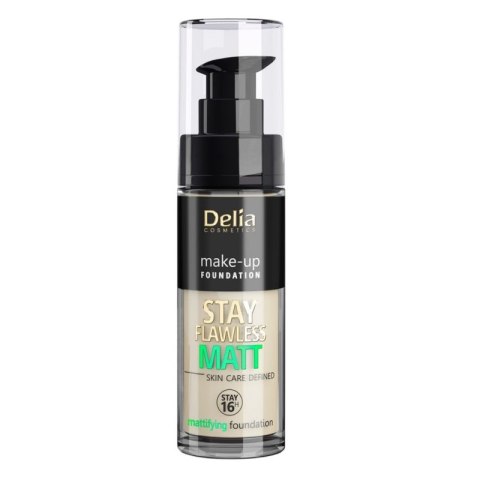 Delia Stay Flawless Matt podkład matujący 401 30ml Delia Stay Flawless Matt podkład matujący 401 30ml