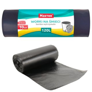 MASTER WORKI NA ŚMIECI LDPE MOCNE CZARNE 120L A'10