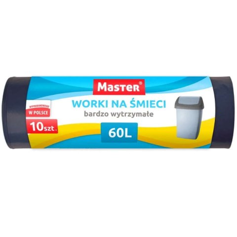 Master Worki na śmieci czarne LDPE mocne 60L