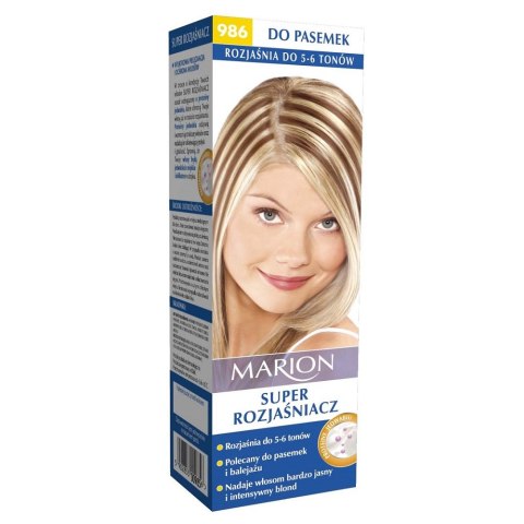 Marion Super Rozjaśniacz rozjaśniacz do pasemek 986 90ml Marion Super Rozjaśniacz rozjaśniacz do pasemek 986 90ml