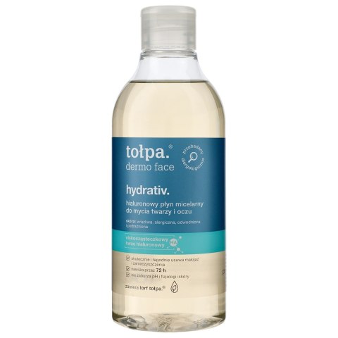 Tołpa Dermo Face Hydrativ hialuronowy płyn micelarny do mycia twarzy i oczu 400ml Tołpa Dermo Face Hydrativ hialuronowy płyn micelarny do mycia twarzy i oczu 400ml