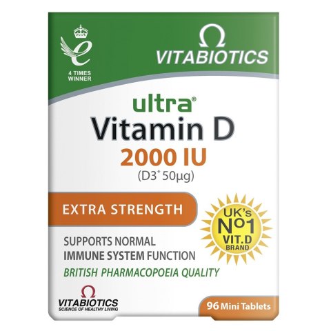 Vitabiotics Ultra Vitamin D 2000IU suplement diety 96 tabletek Vitabiotics Ultra Vitamin D 2000IU suplement diety 96 tabletek