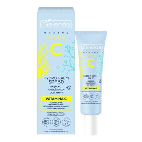 Bielenda C Marine Care hydro-krem SPF50 głęboko nawilżająco-ochronny 40ml Bielenda C Marine Care hydro-krem SPF50 głęboko nawilżająco-ochronny 40ml