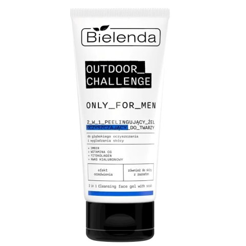 Bielenda Only For Men Outdoor Challenge 2w1 peelingujący żel oczyszczający do twarzy 150g Bielenda Only For Men Outdoor Challenge 2w1 peelingujący żel oczyszczający do twarzy 150g