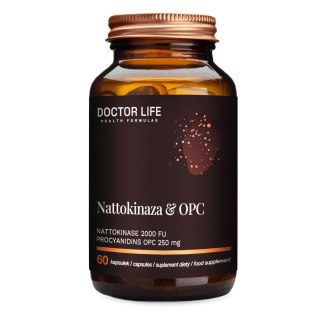 Doctor Life Nattokinaza & OPC suplement diety wspierający układ krwionośny 60 kapsułek