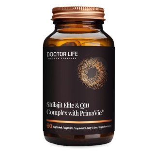 Doctor Life Shilajit Elite & Q10 Complex with PrimaVie suplement diety wspierający zdrowie serca i zmniejszający zmęczenie 60 kapsułek