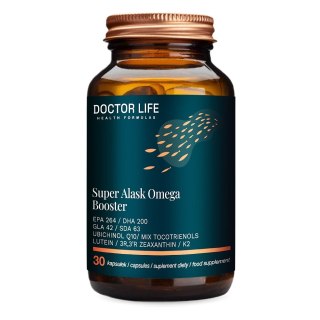 Doctor Life Super Alask Omega Booster suplement diety wspierający serce i zmniejszający stany zapalne 30 kapsułek