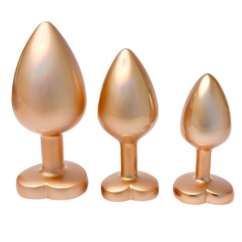 Dream Toys Gleaming Love Pearl Gold Plug Set zestaw korków analnych 3szt Dream Toys Gleaming Love Pearl Gold Plug Set zestaw korków analnych 3szt