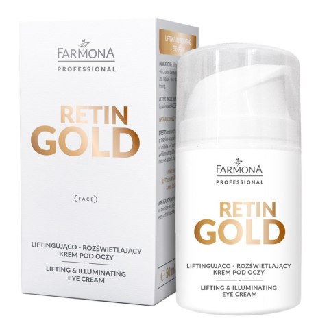 Farmona Professional Retin Gold liftingująco-rozświetlający krem pod oczy 50ml Farmona Professional Retin Gold liftingująco-rozświetlający krem pod oczy 50ml