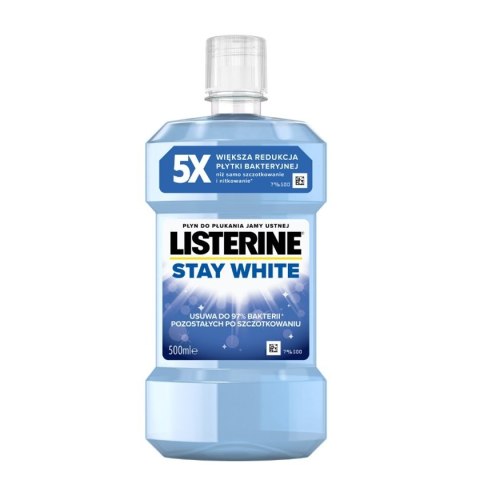 Listerine Stay White płyn do płukania jamy ustnej 500ml Listerine Stay White płyn do płukania jamy ustnej 500ml