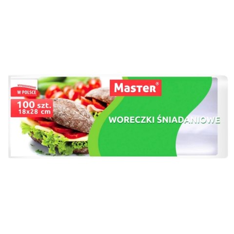 Master woreczki śniadaniowe HDPE 18x28cm 100 sztuk