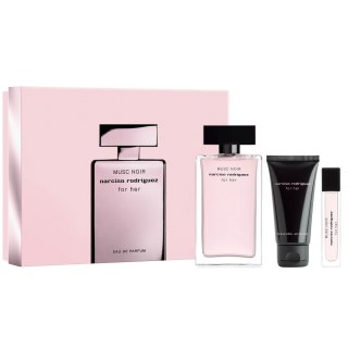 Narciso Rodriguez For Her Musc Noir zestaw woda perfumowana spray 100ml + balsam do ciała 50ml + woda perfumowana spray 10ml