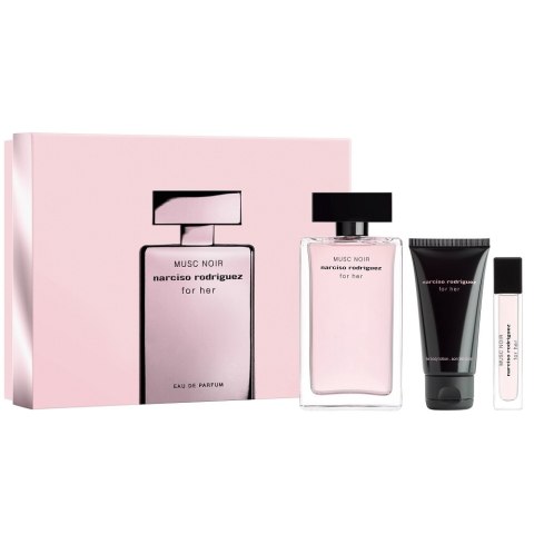 Narciso Rodriguez For Her Musc Noir zestaw woda perfumowana spray 100ml + balsam do ciała 50ml + woda perfumowana spray 10ml Narciso Rodriguez For Her Musc Noir zestaw woda perfumowana spray 100ml + balsam do ciała 50ml + woda perfumowana spray 10ml