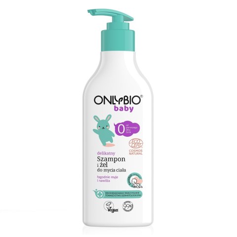 OnlyBio Baby delikatny szampon i żel do mycia ciała od 1. dnia życia 300ml