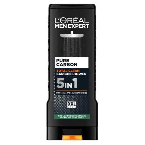 L'Oreal Paris Men Expert Pure Carbon Total Clean żel pod prysznic 5w1 400ml L'Oreal Paris Men Expert Pure Carbon Total Clean żel pod prysznic 5w1 400ml