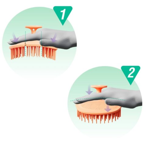 Poniks Szczotka do Masażu Skóry Głowy Pomarańczowa