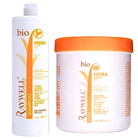 Zestaw Raywell Bio Hidra Szampon + Maska Nawilżająca 2x1000ml Zestaw Raywell Bio Hidra Szampon + Maska Nawilżająca 2x1000ml