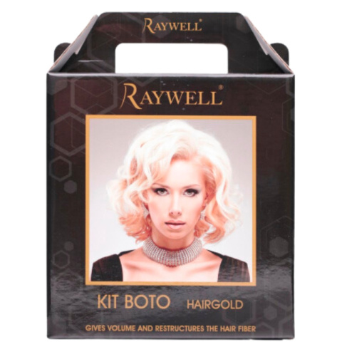 Raywell Hair Gold Zestaw rekonstrukcja zniszczonych włosów 3x150ml