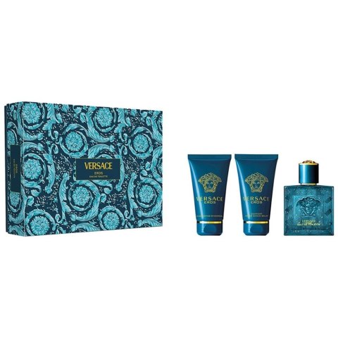 Versace Eros zestaw woda toaletowa spray 50ml + żel pod prysznic 50ml + balsam po goleniu 50ml Versace Eros zestaw woda toaletowa spray 50ml + żel pod prysznic 50ml + balsam po goleniu 50ml