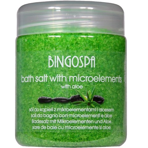 BingoSpa Sól do kąpieli z mikroelementami i aloesem 550g BingoSpa Sól do kąpieli z mikroelementami i aloesem 550g