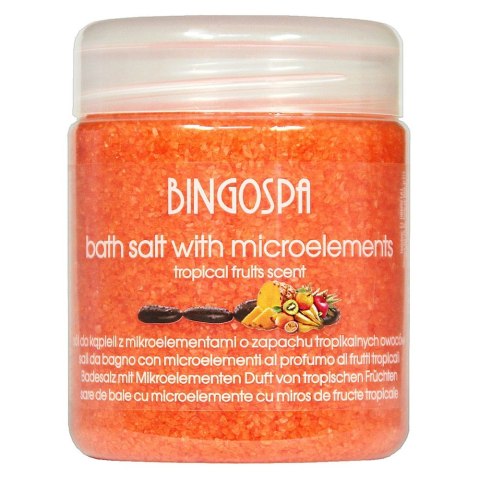 BingoSpa Sól do kąpieli z mikroelementami o zapachu owoców tropikalnych 550g BingoSpa Sól do kąpieli z mikroelementami o zapachu owoców tropikalnych 550g