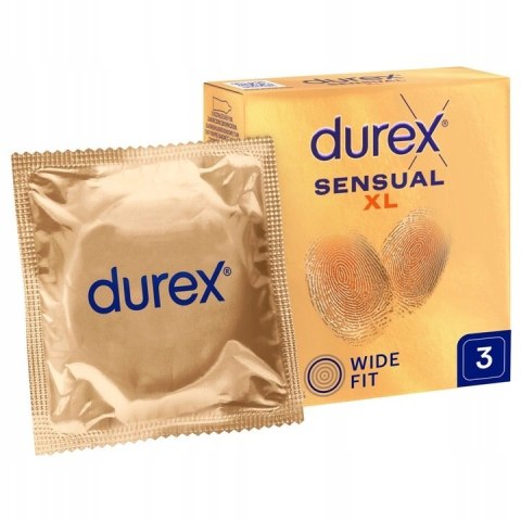 Durex Sensual XL super cienkie prezerwatywy powiększone 3szt Durex Sensual XL super cienkie prezerwatywy powiększone 3szt